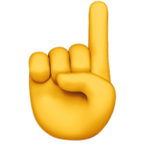 pointing up emoji